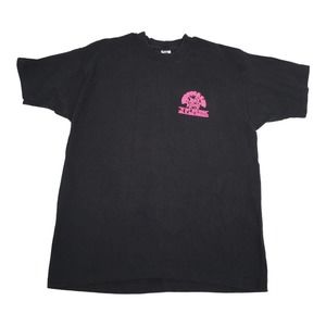 Vintage 1989 Fudpuckers Short Sleeve T-Shirt XL Black Pink Single Stitch